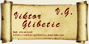 Viktor Glibetić vizit kartica